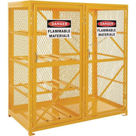 GLOBAL INDUSTRIAL Storage Cabinet Double Door Combo, 8 Horizontal/9 Cylinder Capacity, Assembled 493357